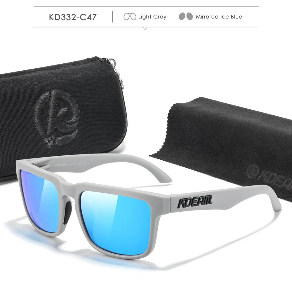KDEAM Polarized Sunglasses for Men & Women – UV Protection for Fishing, Driving & Hiking with Zipper Case