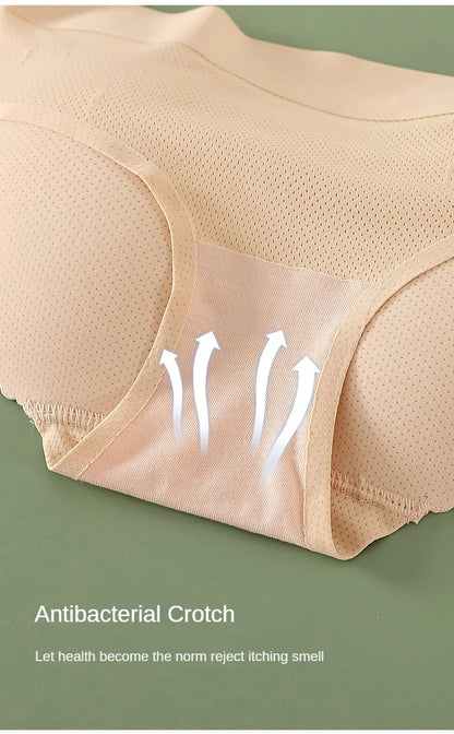 Women’s Low Waist Mesh Tummy Control Panty – Slimming Padded Seamless Underwear, Fake Buttock Body Shaper & Hip Enhancer