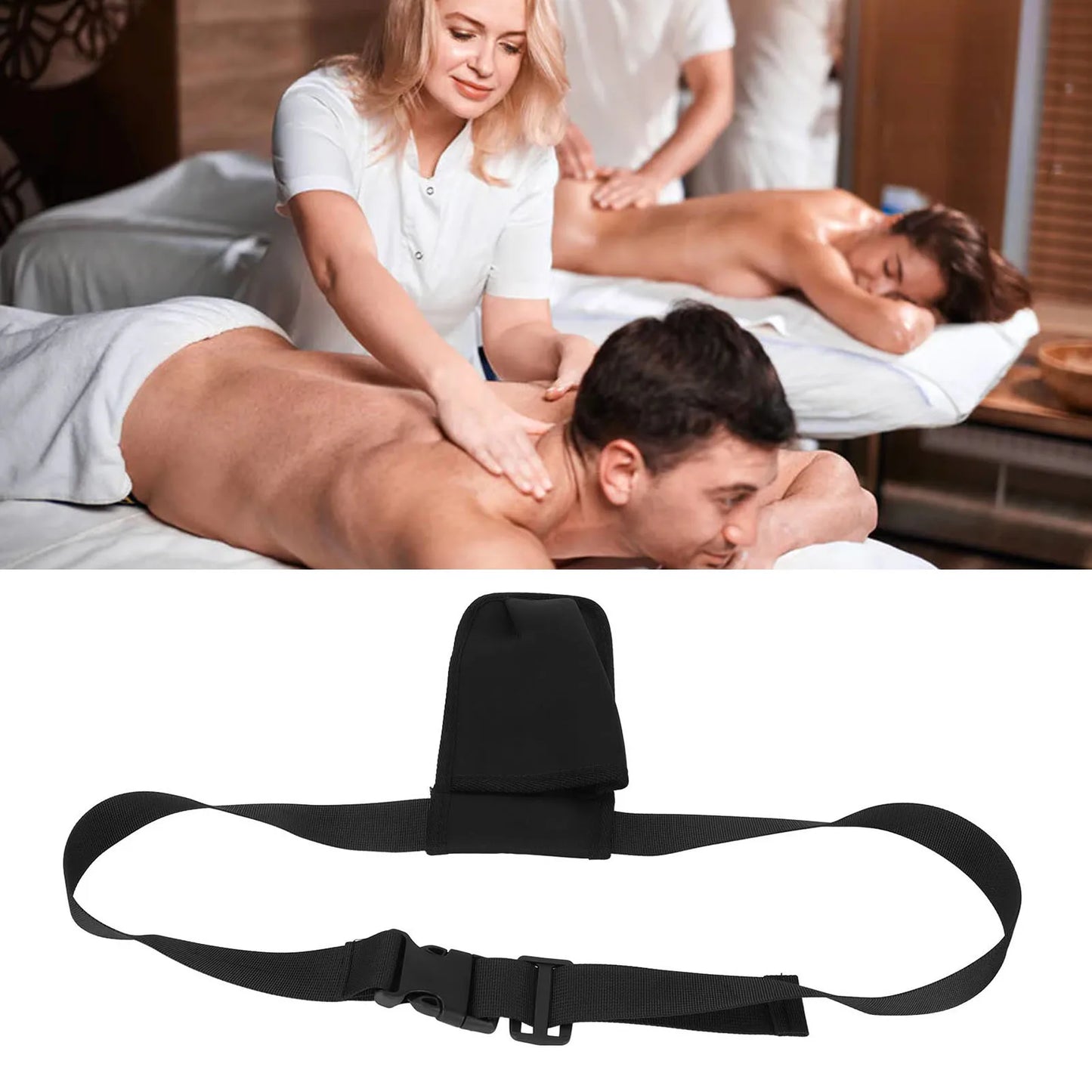 Single Massage Oil Bottle Holster – Portable Waist Holder with Plastic Buckle for Therapists & Perfumers