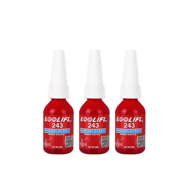 LOOLIFL Blue Thread Locker 243 - Anaerobic Screw & Bolt Adhesive for Metal Fasteners, Rustproof Sealant