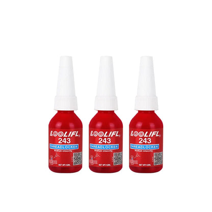 LOOLIFL Blue Thread Locker 243 - Anaerobic Screw & Bolt Adhesive for Metal Fasteners, Rustproof Sealant