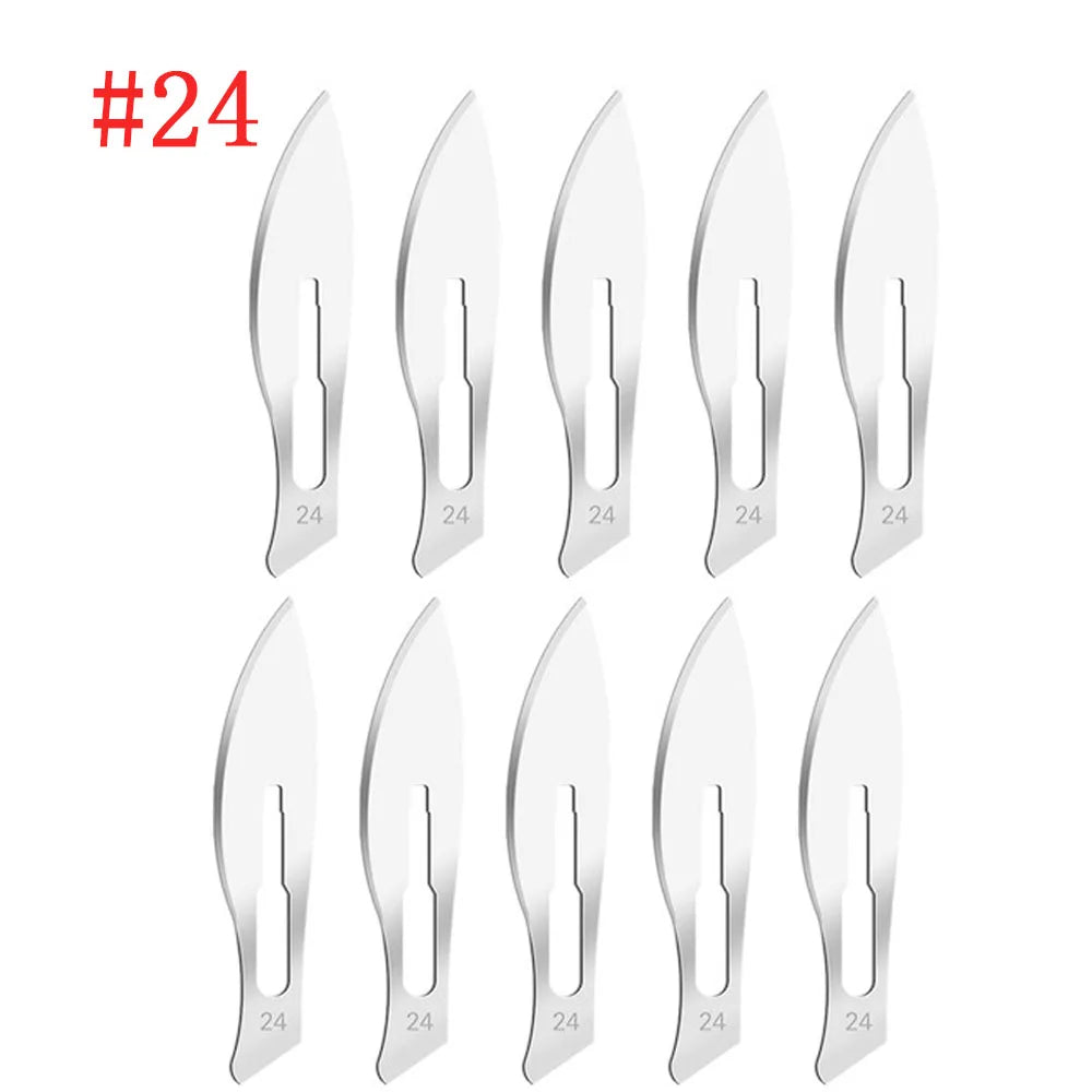 Carbon Steel Surgical Scalpel Set – Blades & Handle for DIY Cutting, PCB Repair, and Animal Surgery