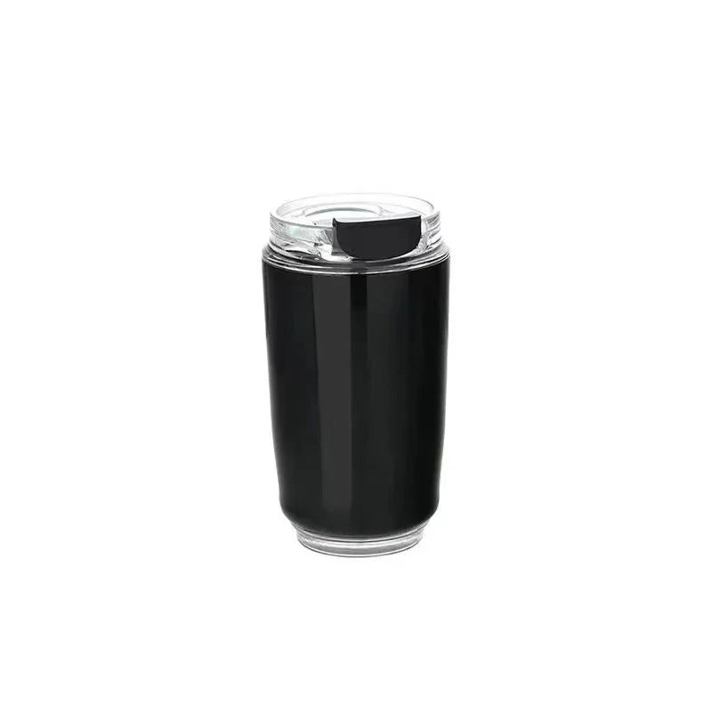 240ml Stainless Steel Insulated Coffee Cup – Vacuum Travel Mug for Car, Portable Hot & Cold Water Bottle Roller Design