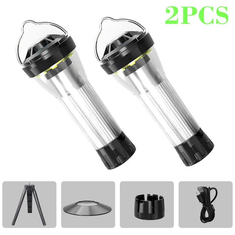 2200mAh Camping Lantern with Magnetic Base – LED Emergency Flashlight with 5 Lighting Modes, Blackdog Goal Zero Style