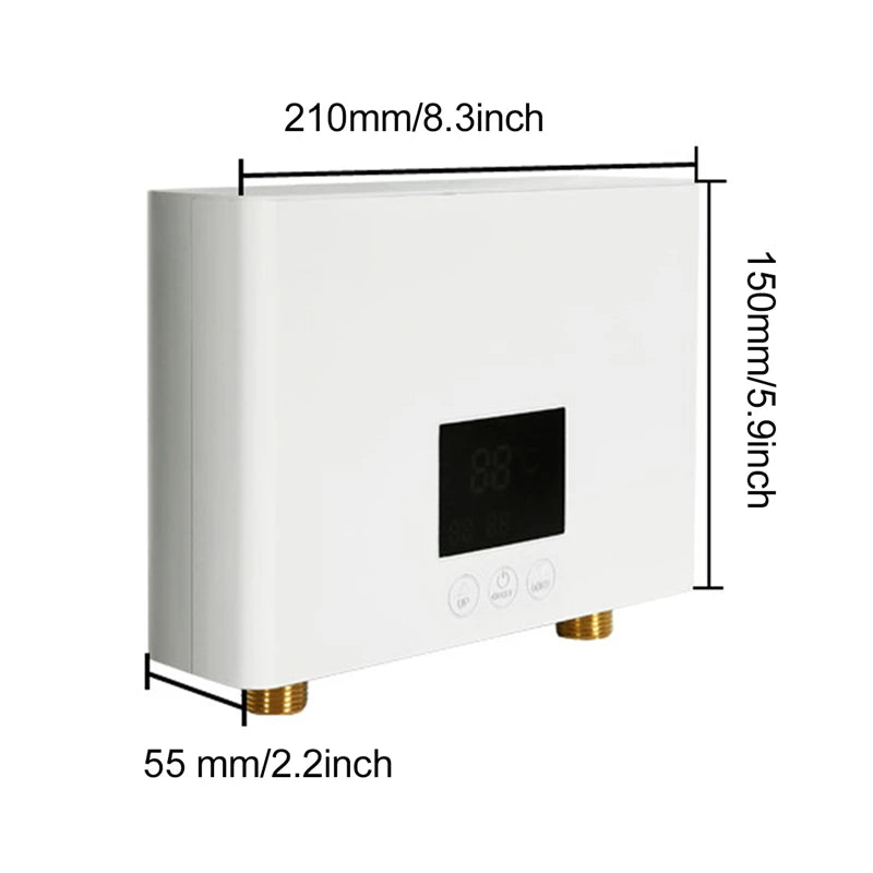 110V/220V Instant Water Heater 3000W/5500W | Wall-Mounted Electric Shower Heater for Bathroom & Kitchen Hot Water