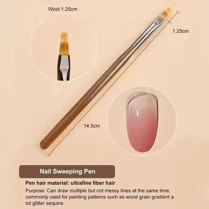 9PCS UV Gel Nail Brushes Set - Liner & Acrylic Painting Pens for DIY Nail Art Design and Tip Display