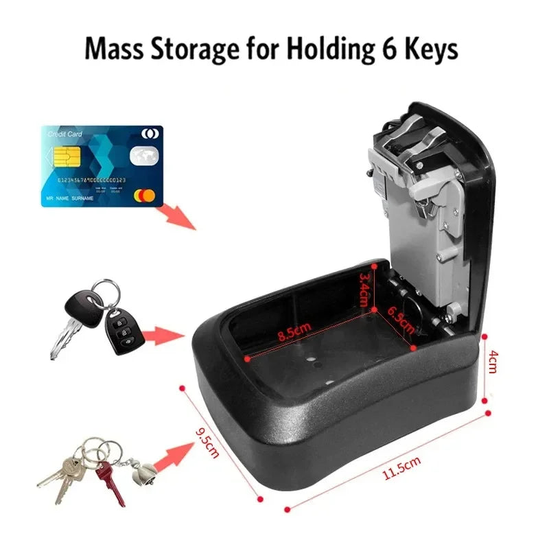 Tuya/TTlock Smart Password Key Box – Outdoor IP65 Waterproof Anti-Theft Wall Mount Security Safe in ABS/Metal