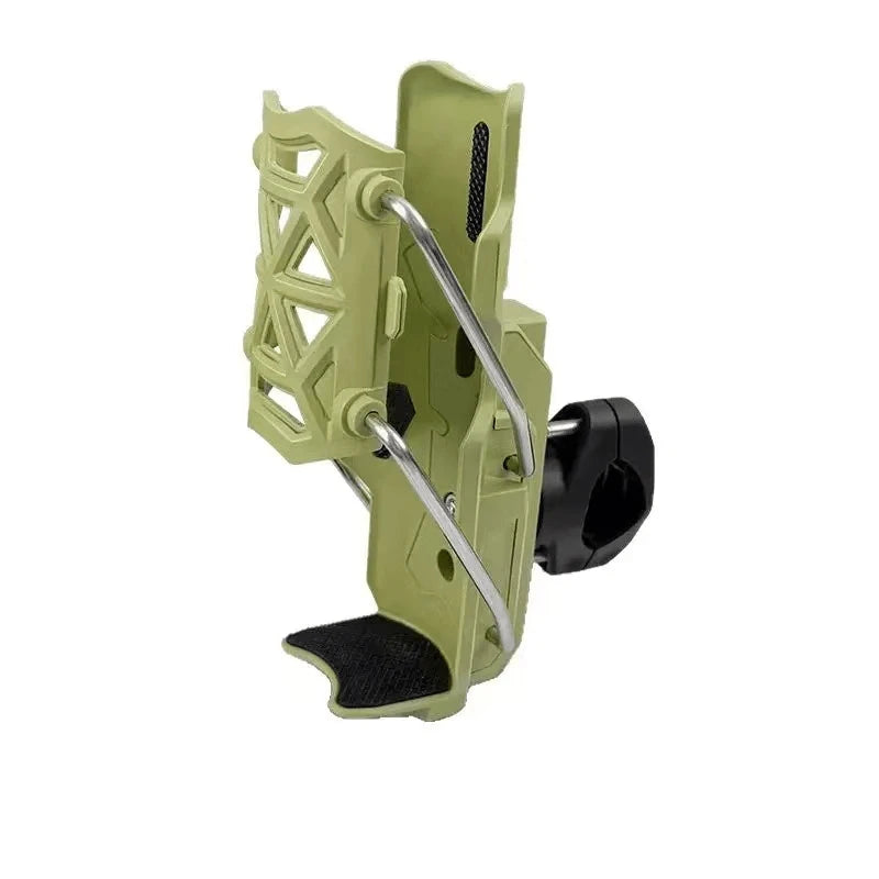360° Adjustable Motorcycle & Bike Handlebar Cup Holder – Universal Water Bottle Cage Mount for MTB, Road Cycling & Motorbikes