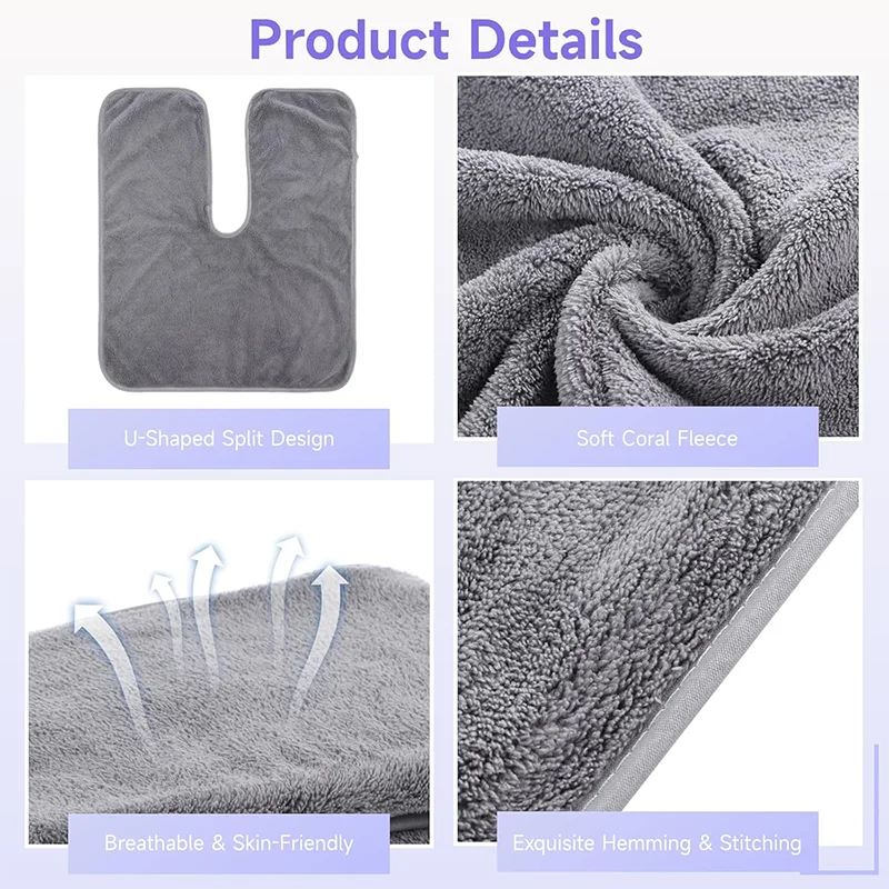 U-Shaped Beauty Towel - Ultra-Fine Fiber Quick-Dry Facial Towel for Spa, Salon & Skincare Use