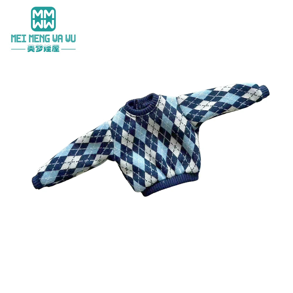 Doll Clothes Set — Fashion Polka Dot Shirts, Sundresses & Sweatshirts for Blythe, Azone, OB22, OB24 Doll Accessories
