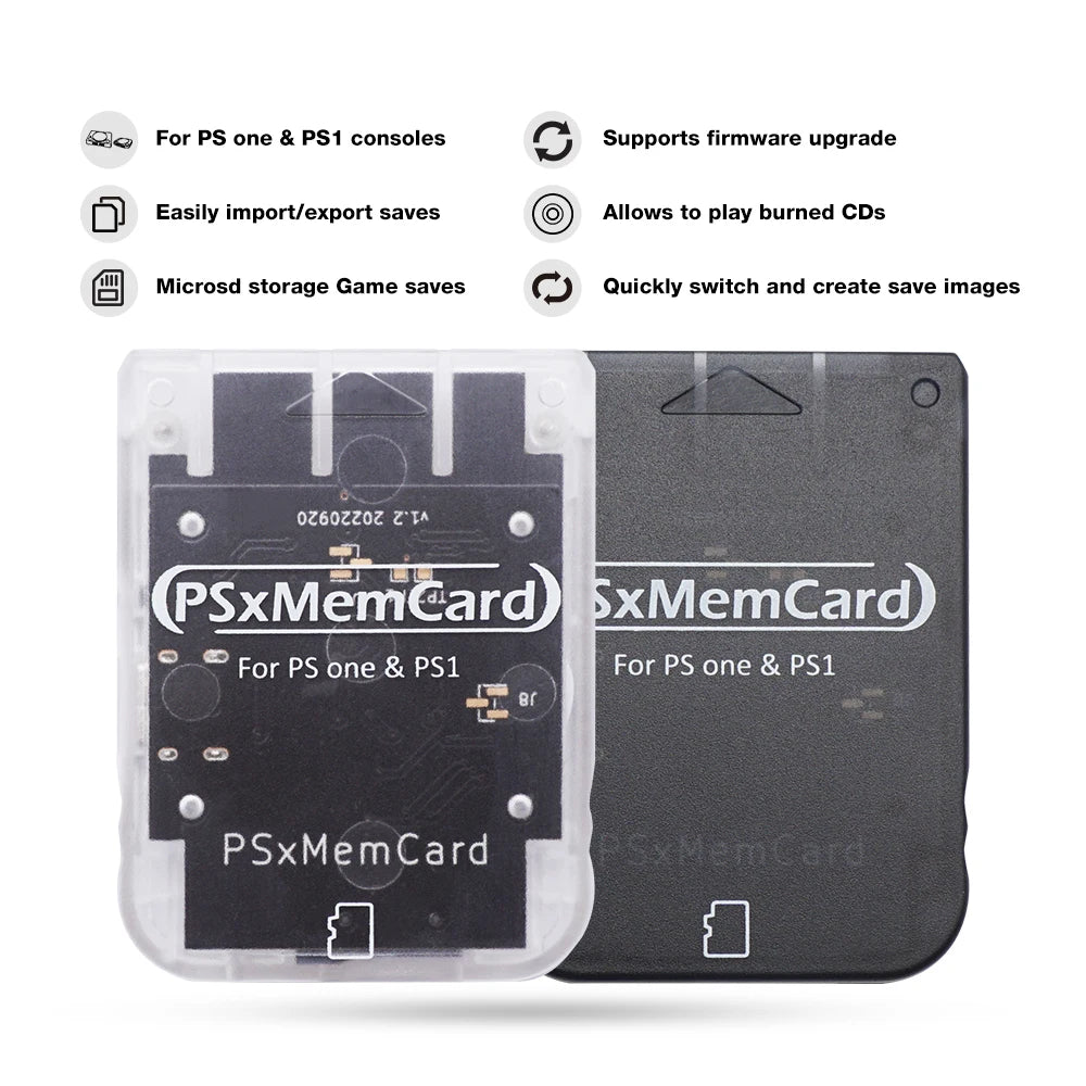 Bitfunx PSX Memory Card – PS1 Console Save Game Data for Sony PlayStation 1 & PS One
