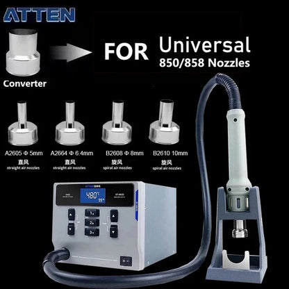 ATTEN ST-862D 1000W Hot Air Gun - Digital Display BGA Rework Station, Automatic Sleep Desoldering Repair Tool (110V/220V)