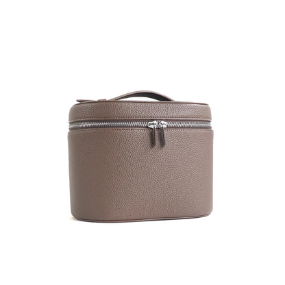 Custom Name Cosmetic Bag - Portable Large Capacity PU Leather Makeup Organizer with Internal Storage Box for Travel