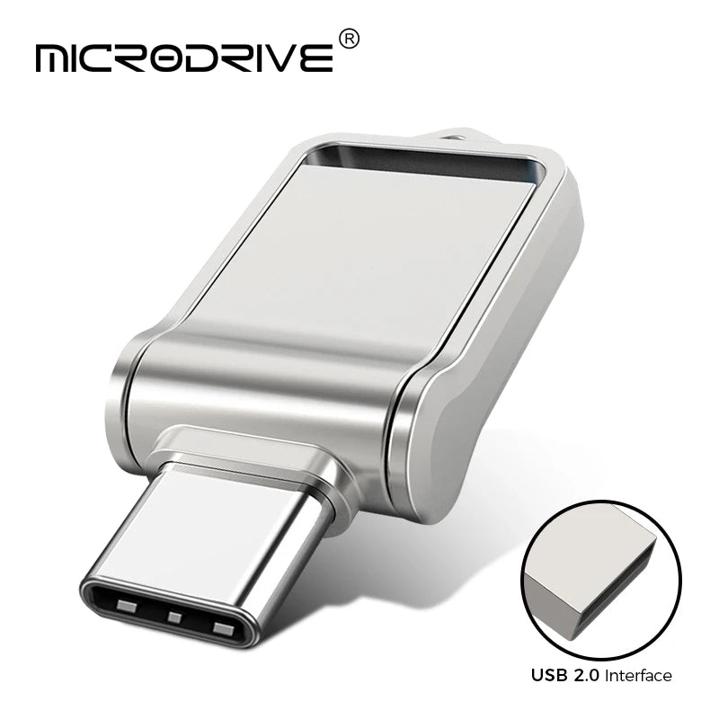 OTG Type-C Pen Drive – Mini Metal USB Memory Stick 32GB to 128GB for Smartphones & Huawei