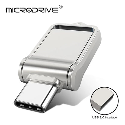 OTG Type-C Pen Drive – Mini Metal USB Memory Stick 32GB to 128GB for Smartphones & Huawei
