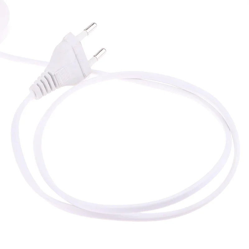 EU LED Stand Lamp Holder — E27 Bulb Plug Dome Socket with Cable Base for Table Lamps, Nightstands, and Lighting Accessories