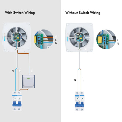 230V 4" 100MM Duct Extractor Fan – Smart Bathroom Exhaust with Timer, Humidistat, and Humidity Sensor for Shower & Toilet