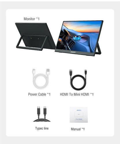 Anmite 15.6" Portable Touch Monitor – 1080P HDR Low Blue Light Display for Xbox, PS4/5, Switch & PC