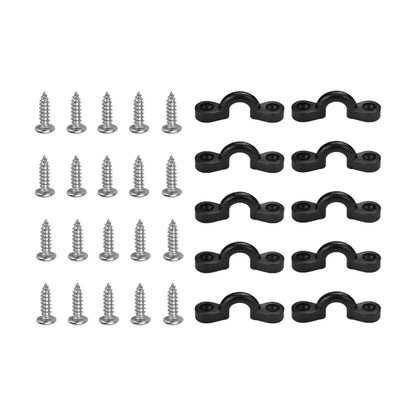 10Pcs Kayak Pad Eye Anchor Hardware – C-Type Pull Handle Buckle Eyelets with Screws for Canoes & Boats