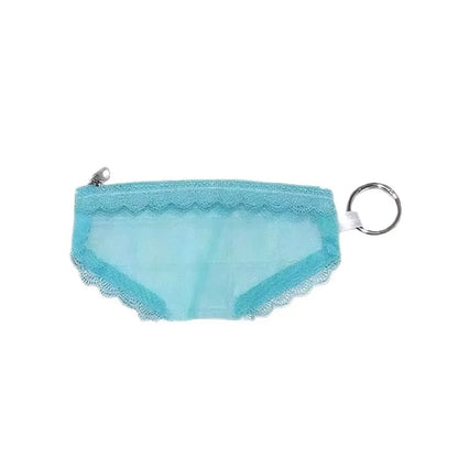 Fashion Mesh Cosmetic Bag - Clear Lace Trim Makeup Pouch with Zipper for Jewelry, Headphones & Accessories