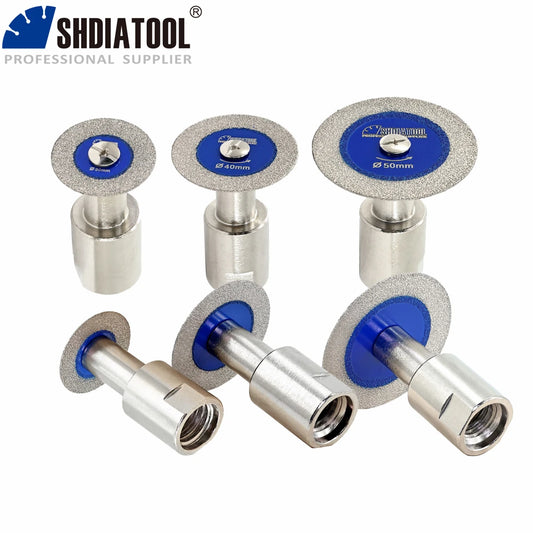 SHDIATOOL Carving Saw Blade - 30/40/50mm Diamond Cutting Disc with M14 Flange for Glass, Jade & Crystal Engraving