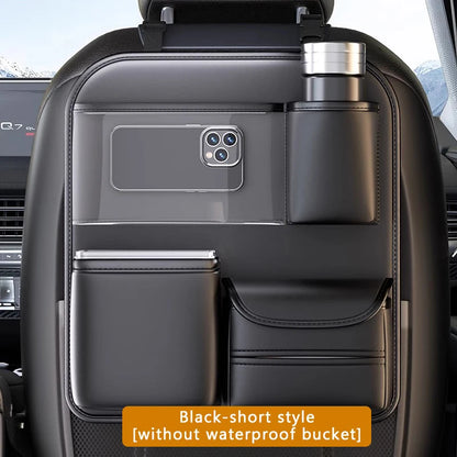 SEAMETAL 8 in 1 Car Seat Back Storage Bag – Foldable Tray, Waterproof & Wear-Resistant Organizer with Tissue & Cup Holder