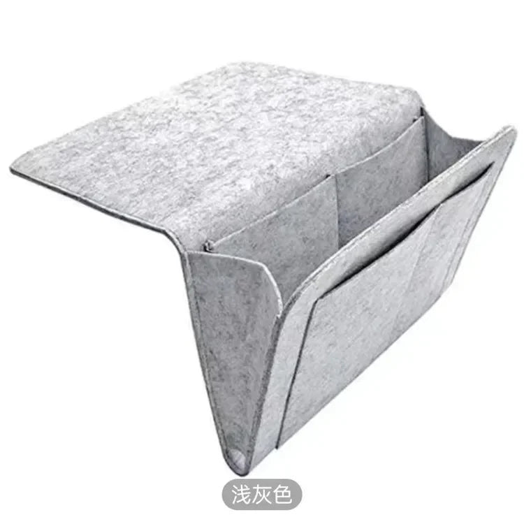 Felt Bedside Storage Organizer — Anti-Slip Hanging Pouch for Bed & Sofa