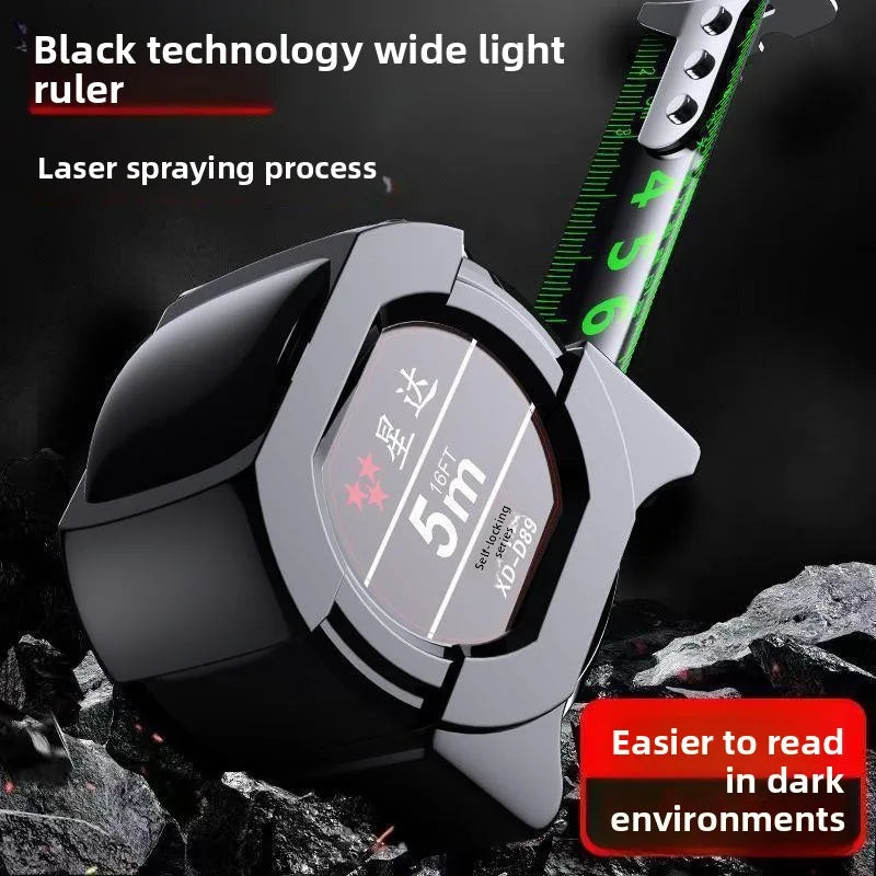 Fluorescent Tape Measure - 5m/7.6m Widened, Thickened & Wear-Resistant Precision Measuring Tool
