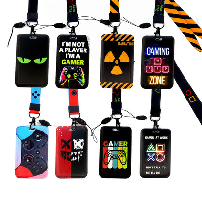 Gamer ID Card Holder Lanyard — Cool Credential Neck Strap & Badge Keychain for Men & Women