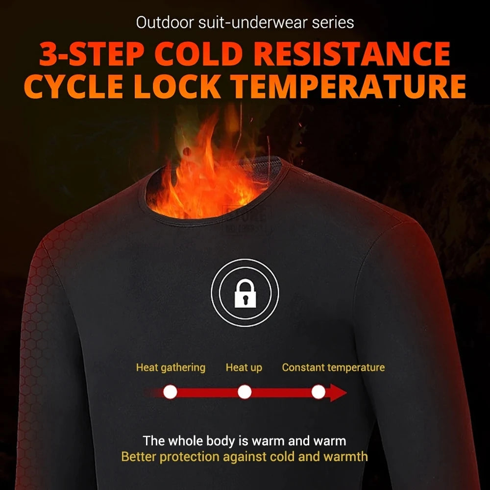 52-Zone USB Heated Winter Underwear for Men & Women – Thermal Electric Heating Jacket and Winter Clothing Accessories