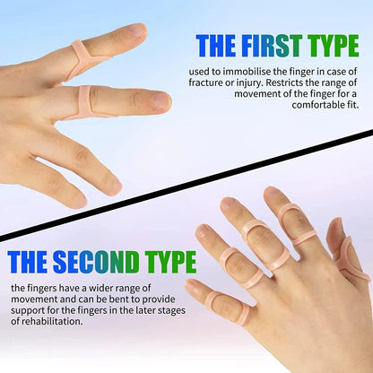 5Pcs Finger Splint Brace — Plastic Joint Support for Fractures, Arthritis, and Finger Correction