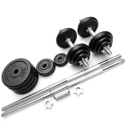 10-30kg Adjustable Cast Iron Dumbbells Set with Box – Black Gym & Home Weightlifting Barbell Connectable