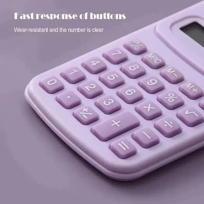 Small Solar Calculator - Portable 8-Digit LCD Electronic Calculator for Home, Office & Primary School Use