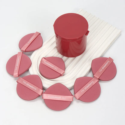 Karsyngirl 7-Pcs Strawberry Cosmetic Puff Set — Double-Sided Soft Makeup Sponges for Powder & Beauty Tools