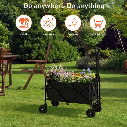 Portable Folding Handcart – Adjustable Height & Angle, Easy Fold, Heavy-Duty Load Carrier for Beach & Camping