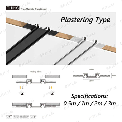 Ultra-Thin 6mm Magnetic Track Light – Dimmable LED Spot Lamp with Smart Tuya Zigbee Gateway