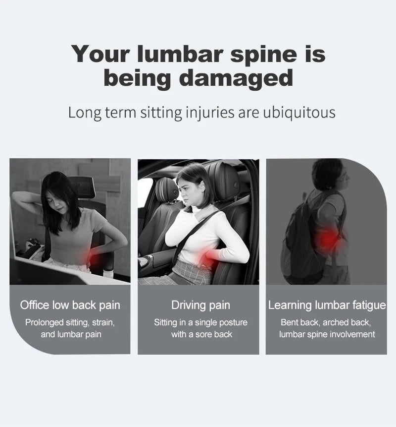 Memory Foam Car Neck & Lumbar Support Cushion – Universal Car Seat Pillow for Neck and Waist Comfort