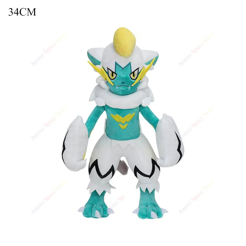 Pokémon Shiny Zeraora Plush Toy – Soft Stuffed Anime Doll, Cute Zeraora Collectible Ornament for Boys, Christmas Gift