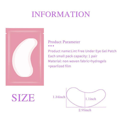 100 Pairs Eyelash Extension Eye Patches — Under-Eyelash Stickers for Lash Extensions and Eyelid Building Supplies