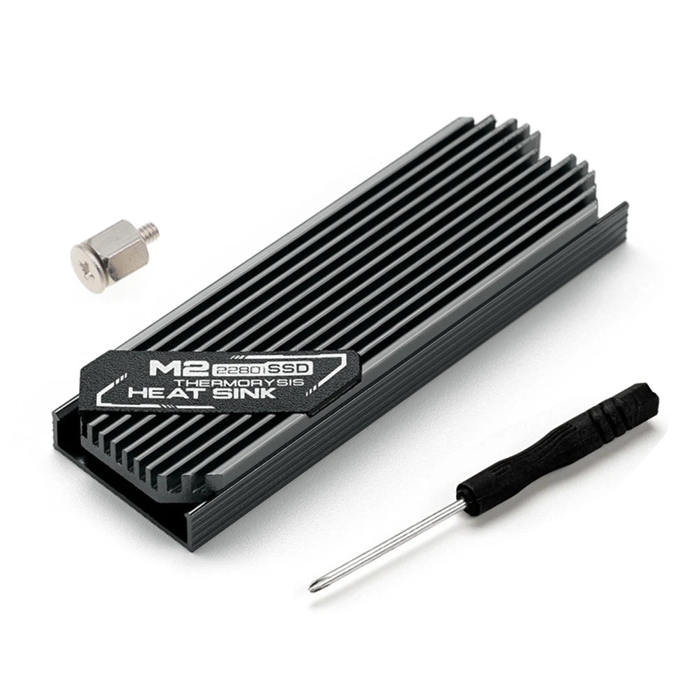 Jonsbo M.2 SSD NVMe Heat Sink - Aluminum 2280 SSD Gasket with Silicone Thermal Pad for PC