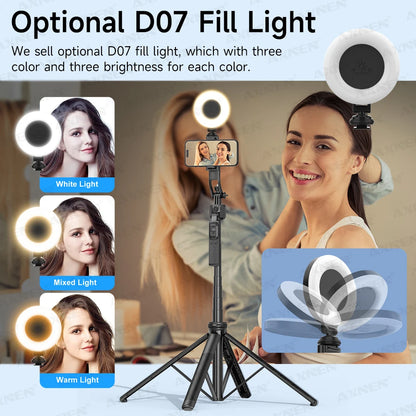 C17 AI Smart Gimbal Tripod – Foldable 360° Selfie Stick with Auto Face Tracking Quadruped Mobile Phone Holder