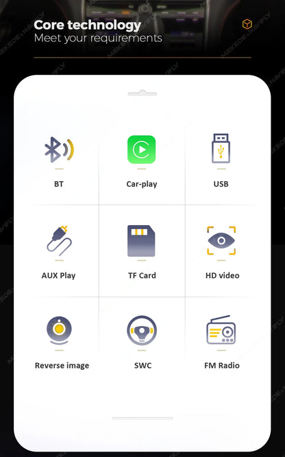 Carplay Android Auto 1 Din MP5 Player - 7 Inch Retractable Touch Screen, FM Radio, Mirror Link, Manual & Automatic Car Player