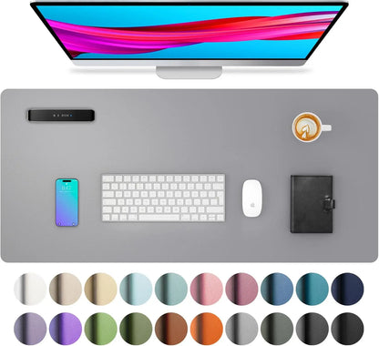 Large Waterproof PU Leather Desk Mouse Pad – Gaming Keyboard Desk Mat, Office Writing Surface Protector for Home & Work Setup