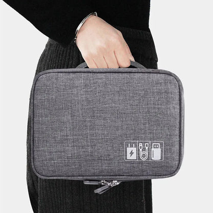 Waterproof Portable Cable Organizer: Digital Electronic Storage Bag for USB, Charger, and Plug