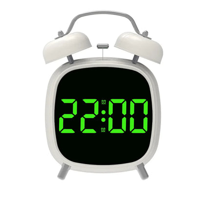 LED Digital Alarm Clock – Voice Control, Date & Temperature Display, Adjustable Brightness & Snooze, 12/24H Table Clock