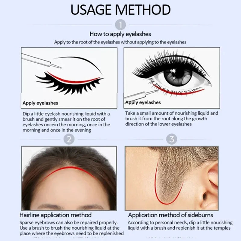 Eyebrow & Eyelash Growth Serum – Nourishing Follicles Enhancer for Thick Lashes, Intensive Lengthening Liquid 2024