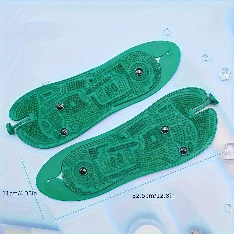 Portable Silicone Acupressure Foot Massage Slippers – Pain Relief & Circulation Boost