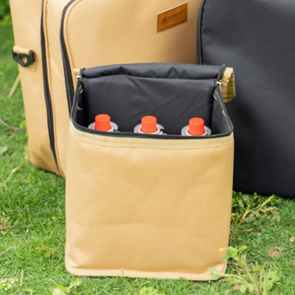 Outdoor Camping Storage Bags: Organizer for 250g Cassette Furnace Gas Cylinders - Perfect for Picnic, Camp, and Propane Stove Utensils