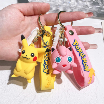 Pokemon Pikachu Keychain Anime Cartoon Figure Toy Pendant – Charmander Psyduck Bag & Car Key Ring Kid Gift