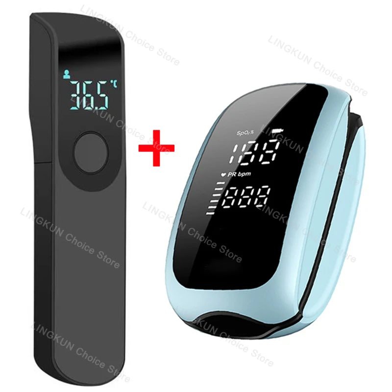 Rechargeable Digital Infrared Thermometer - Non-Contact Body Temperature Monitor for Adults and Infants with LCD Display